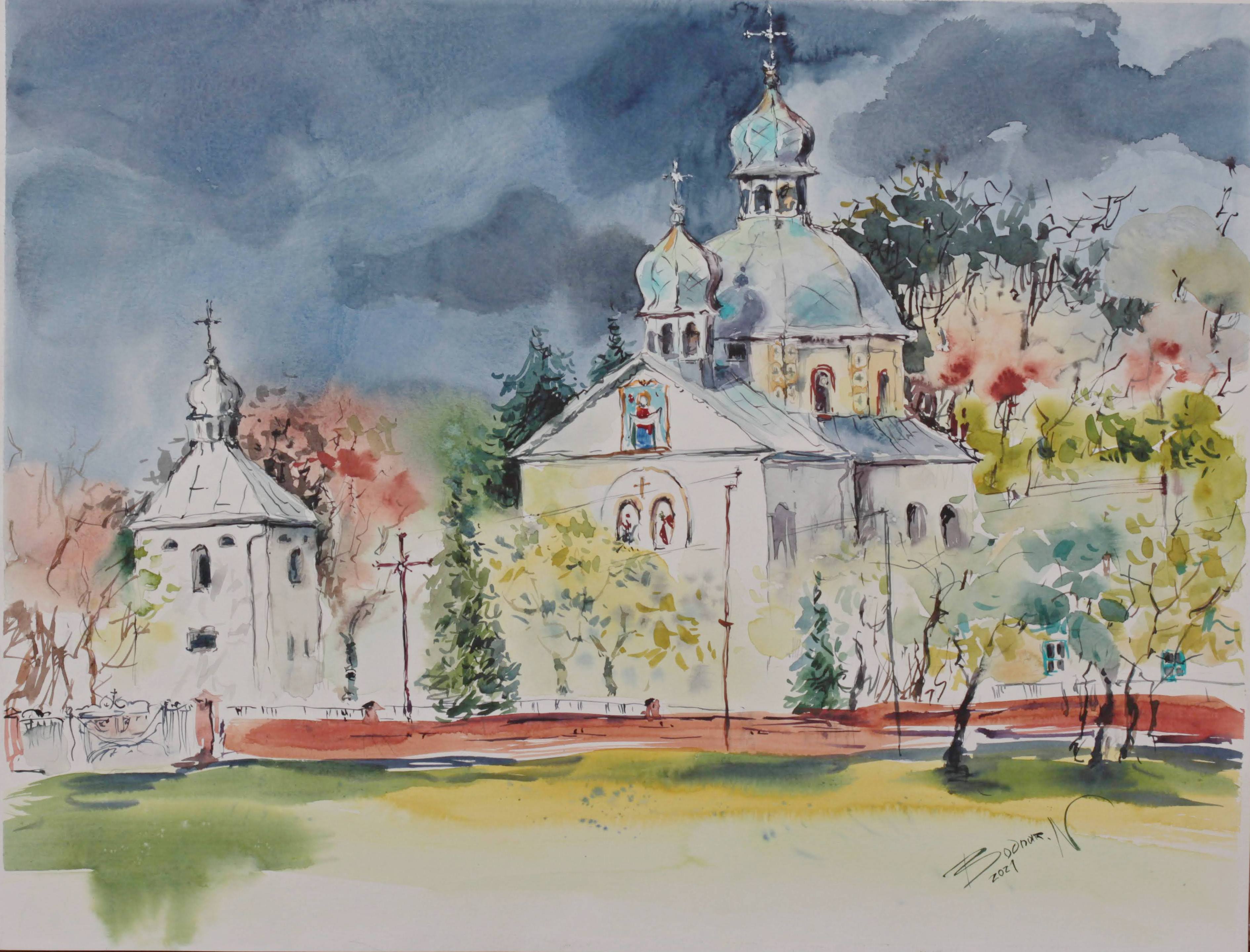 Paysage Ã  l'aquarelle