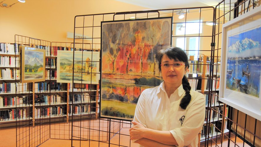 Accrochage de Nadia BODNAR &agrave; la m&eacute;diath&egrave;que de Rivesaltes